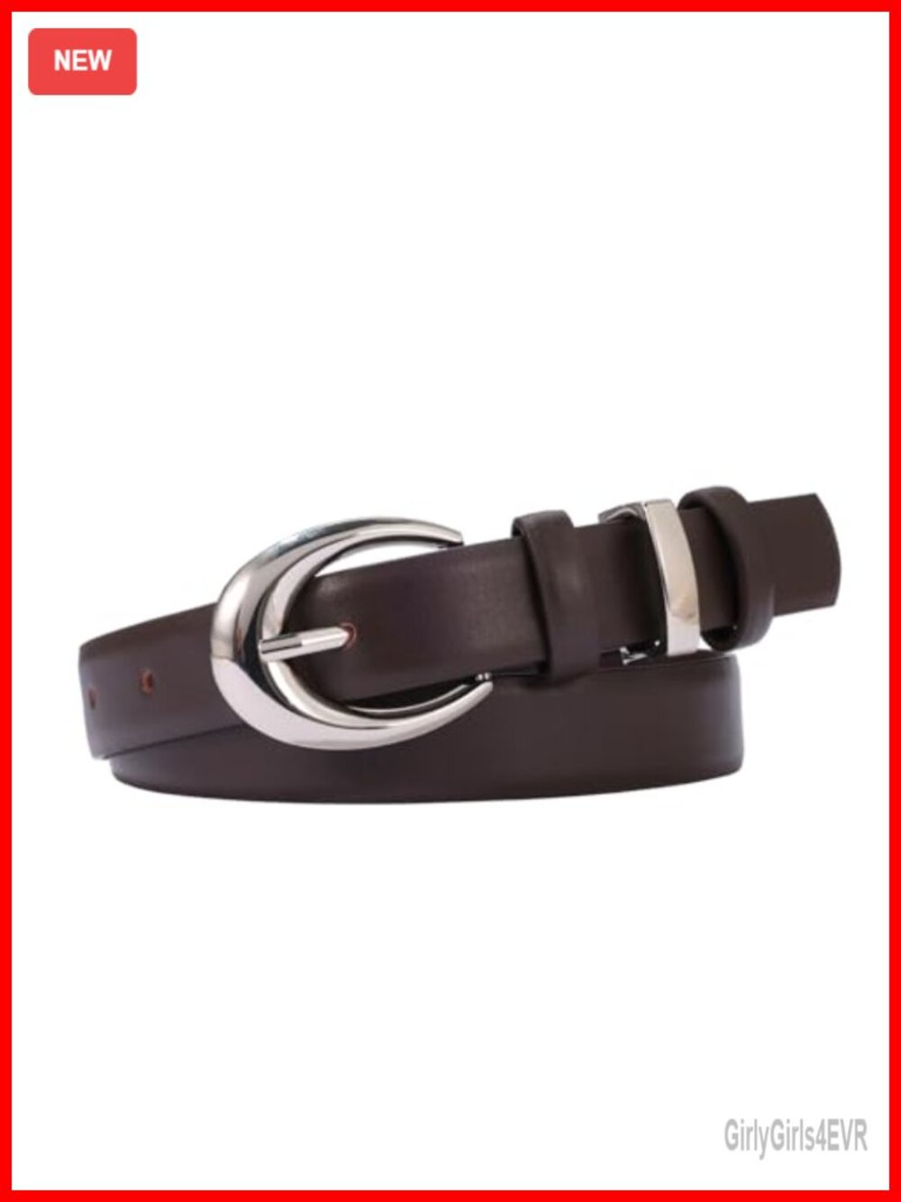 Women's Cowhide Leather Belt with Gold Buckle, Vintage Style, Adjustable